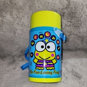 Vintage 1998 Keroppi Fun-Loving Frog Thermos Or Water Bottle‎